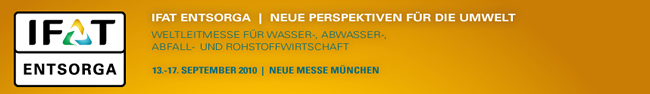 We will be at IFAT ENTSORGA 2010